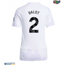 Ženski Nogometni dresi Manchester United Diogo Dalot #2 Gostujoči 2025-26 Kratek Rokav